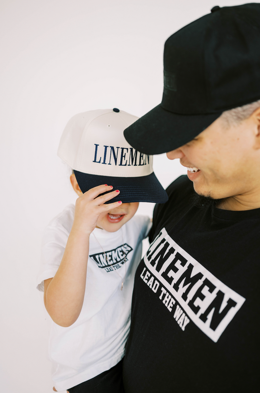 Linemen Lead The Way Toddler Shirt - White