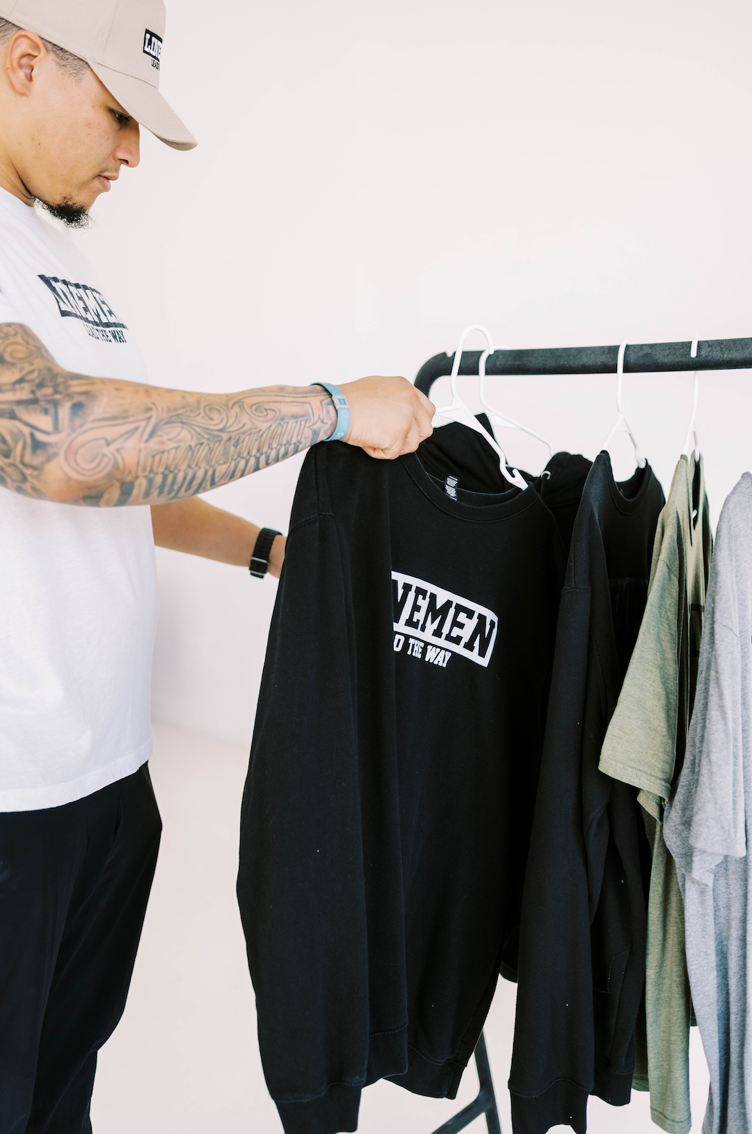 Linemen Lead The Way Crewneck - Black