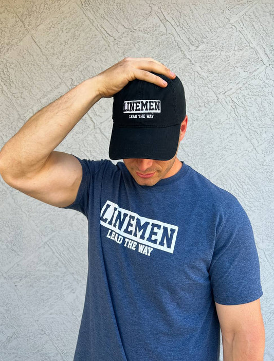 Linemen Lead The Way Shirt - Navy