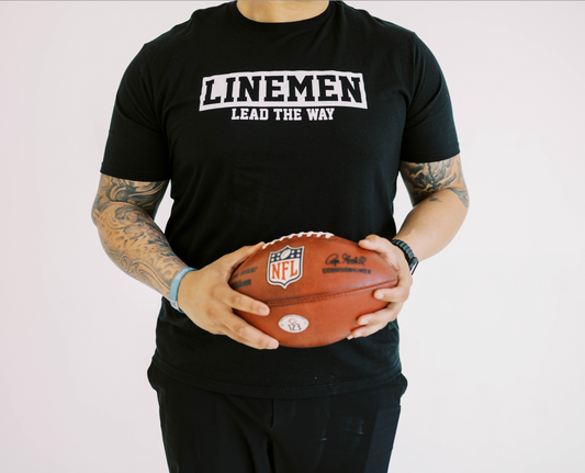 Linemen Lead The Way Shirt - Black