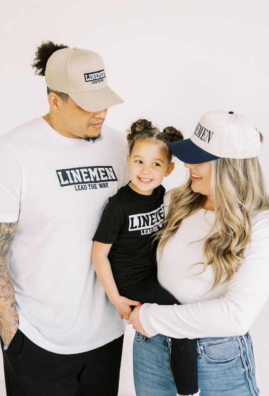 Linemen Lead The Way Youth Shirt - Black